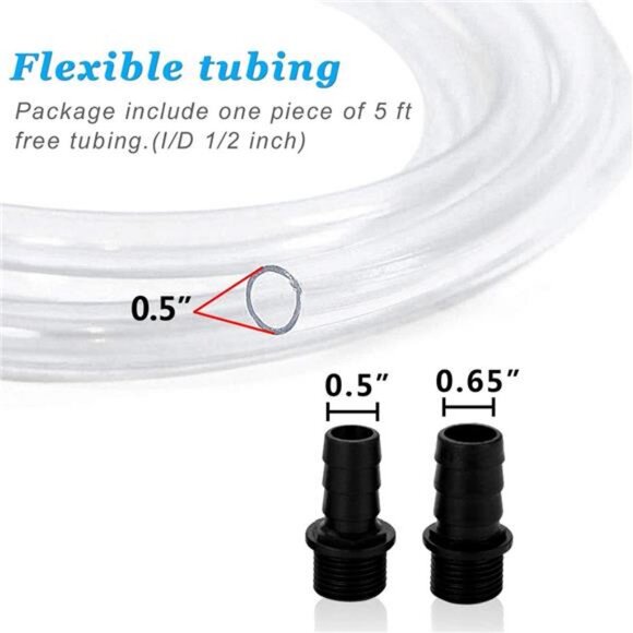 400GPH Submersible Water Pump with 5 ft Tubing, 25W durable fountain water pump - Picture 2 of 7